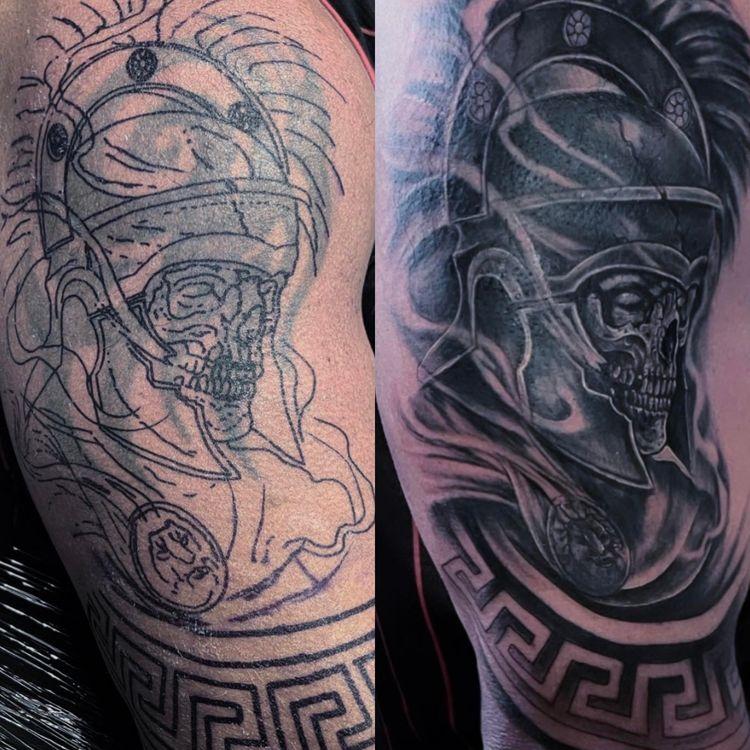 Warrior Skull Cover Up