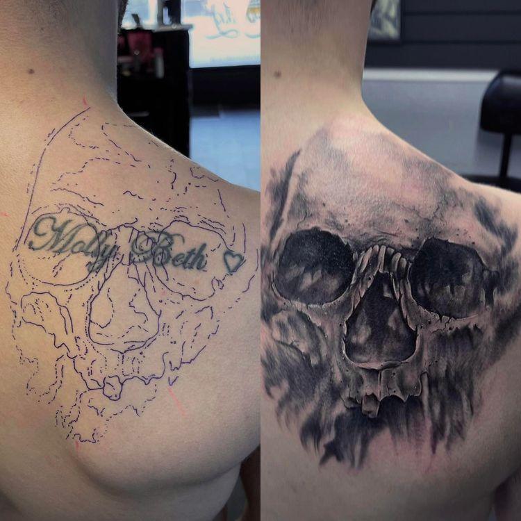 Skull Shoulder Cover Up